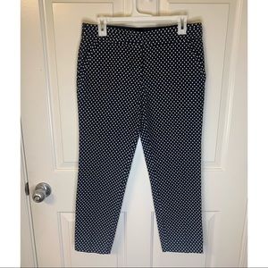 Tory Burch Navy Polka Dot Pants